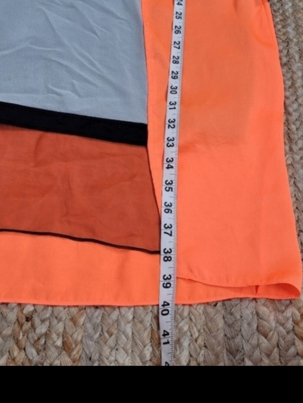 Helmut Lang Colorblock Layered Sheer Silk Dress Size 10 Gray Black Neon Orange - Picture 8 of 11